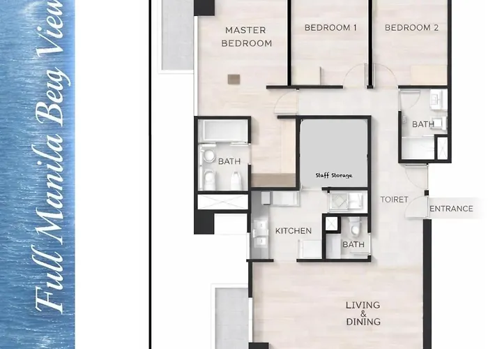 Modern 3br 180 Degree Seaview Beside Okada 14 * Manila
